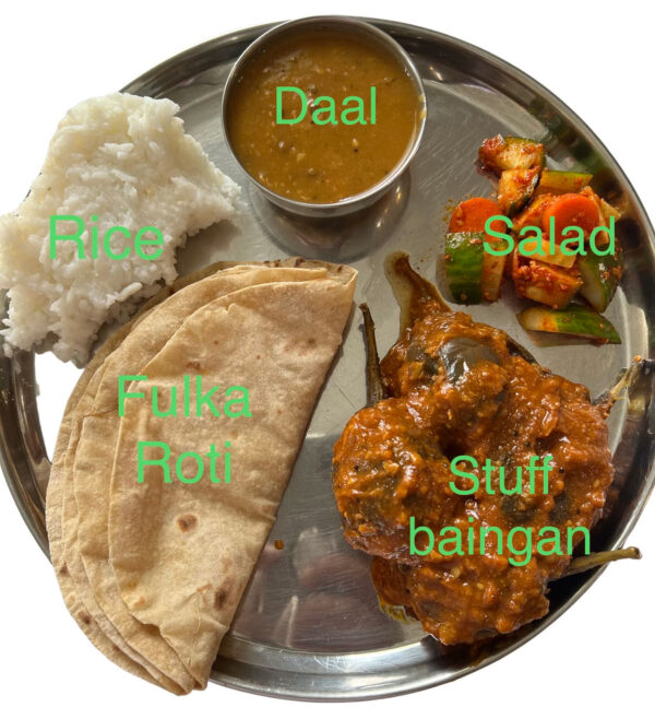 example of a vegetarian meal from Jigis choice